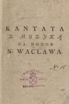 Kantata Z Muzyką Na Honor S. Wacława