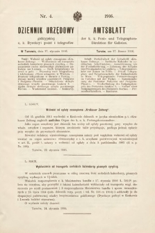 Dziennik Urzędowy Galicyjskiej c. k. Dyrekcyi Poczt i Telegrafów. 1916, nr 4