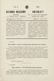 Dziennik Urzędowy Galicyjskiej c. k. Dyrekcyi Poczt i Telegrafów. 1916, nr 5