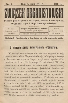 Związek Organistowski : pismo poświęcone muzyce, nauce i rozrywce. 1911, nr 9