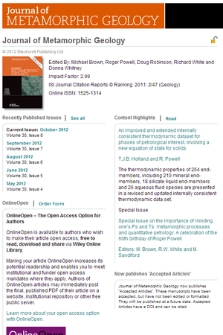 Journal of Metamorphic Geology