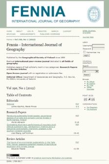 Fennia: International Journal of Geography