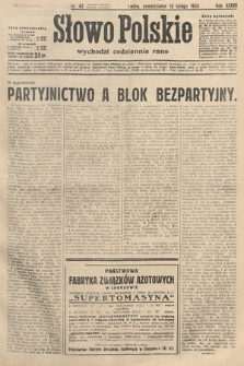 Słowo Polskie. 1933, nr 43