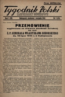 Tygodnik Polski : materiały obozowe. 1943, nr 2