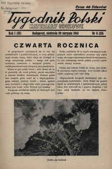 Tygodnik Polski : materiały obozowe. 1943, nr 6