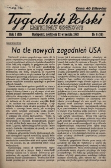 Tygodnik Polski : materiały obozowe. 1943, nr 8