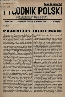 Tygodnik Polski : materiały obozowe. 1943, nr 10