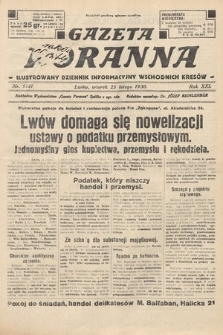 Gazeta Poranna : ilustrowany dziennik informacyjny wschodnich kresów. 1930, nr 9141