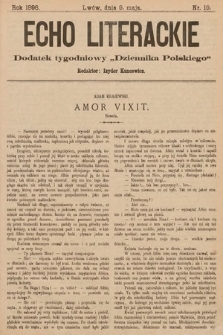 Echo Literackie : dodatek tygodniowy „Dziennika Polskiego”. 1898, nr 19