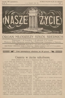 Nasze Życie : organ młodzieży szkół średnich. 1931, nr 5