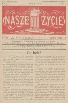 Nasze Życie : organ młodzieży szkół średnich. 1931, nr 7