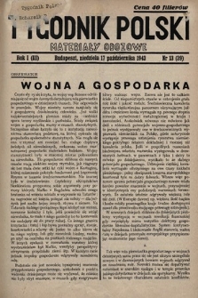 Tygodnik Polski : materiały obozowe. 1943, nr 13