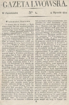 Gazeta Lwowska. 1819, nr 1