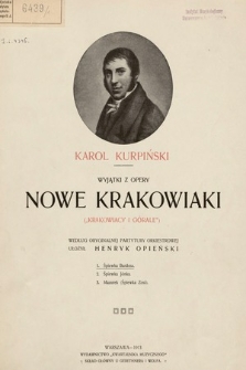 Wyjątki z opery Nowe Krakowiaki : („Krakowiacy i Górale”). 1, Śpiewka Bardosa