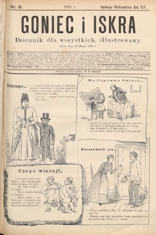 Goniec i Iskra : tygodnik humorystyczno-satyryczno-literacki : illustrowany. 1891, nr 8