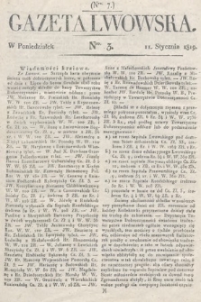 Gazeta Lwowska. 1819, nr 3