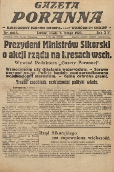 Gazeta Poranna : ilustrowany dziennik informacyjny wschodnich kresów. 1923, nr 6613