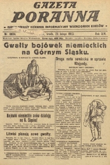 Gazeta Poranna : ilustrowany dziennik informacyjny wschodnich kresów. 1923, nr 6634