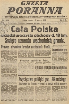 Gazeta Poranna : ilustrowany dziennik informacyjny wschodnich kresów. 1923, nr 6651