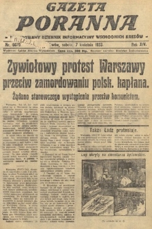 Gazeta Poranna : ilustrowany dziennik informacyjny wschodnich kresów. 1923, nr 6670