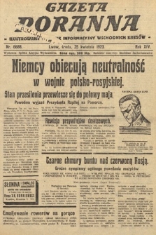 Gazeta Poranna : ilustrowany dziennik informacyjny wschodnich kresów. 1923, nr 6688