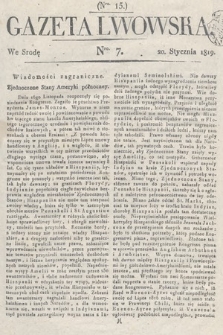 Gazeta Lwowska. 1819, nr 7
