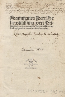 Grammatica cum commento Ioannis Sommerfeld