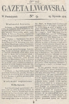 Gazeta Lwowska. 1819, nr 9
