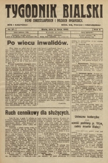 Tygodnik Bialski : pismo chrześcijańskich i polskich organizacyi. 1920, nr 27