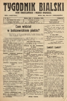 Tygodnik Bialski : pismo chrześcijańskich i polskich organizacyi. 1920, nr 36