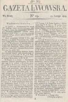 Gazeta Lwowska. 1819, nr 19