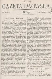 Gazeta Lwowska. 1819, nr 23