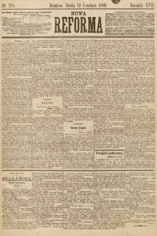 Nowa Reforma. 1898, nr 285
