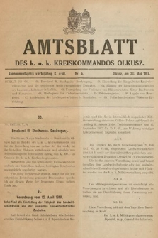 Amtsblatt des k. u. k. Kreiskommandos Olkusz. 1918, nr 5