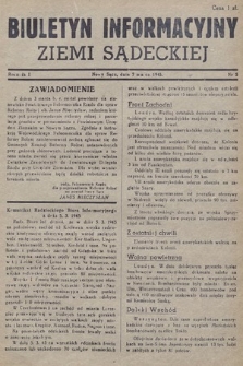 Biuletyn Informacyjny Ziemi Sądeckiej. 1945, nr 5