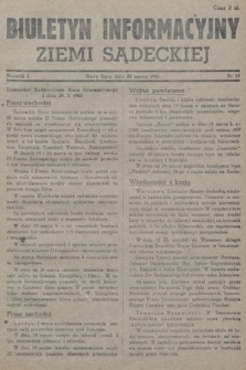 Biuletyn Informacyjny Ziemi Sądeckiej. 1945, nr 18