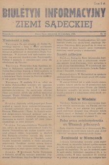Biuletyn Informacyjny Ziemi Sądeckiej. 1945, nr 34