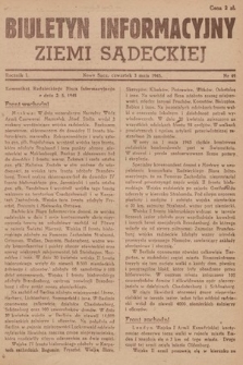 Biuletyn Informacyjny Ziemi Sądeckiej. 1945, nr 49