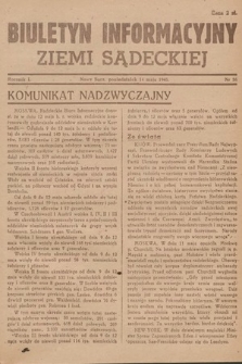 Biuletyn Informacyjny Ziemi Sądeckiej. 1945, nr 56