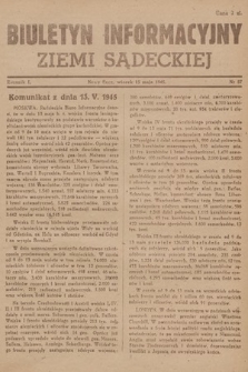 Biuletyn Informacyjny Ziemi Sądeckiej. 1945, nr 57