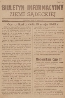 Biuletyn Informacyjny Ziemi Sądeckiej. 1945, nr 58