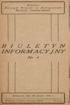Biuletyn Informacyjny. 1946, nr 4