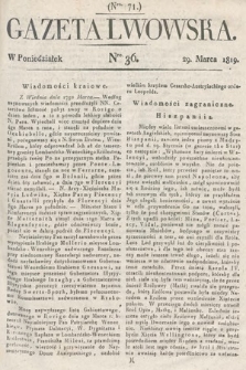Gazeta Lwowska. 1819, nr 36