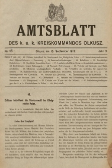 Amtsblatt des Kreises Olkusz. 1917, nr 10