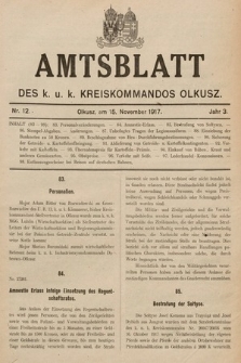 Amtsblatt des Kreises Olkusz. 1917, nr 12