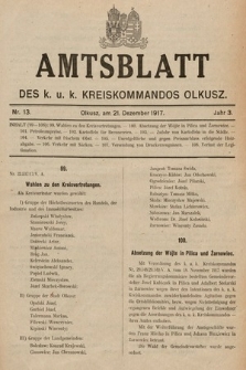 Amtsblatt des Kreises Olkusz. 1917, nr 13