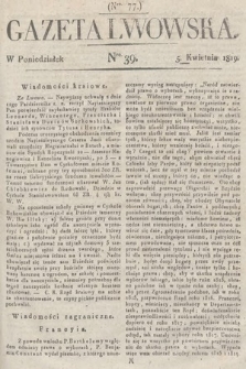 Gazeta Lwowska. 1819, nr 39