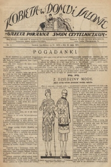 Kobieta w Domu i Salonie : Gazeta Poranna swoim czytelniczkom. 1925, nr 2