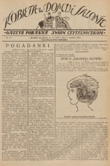Kobieta w Domu i Salonie : Gazeta Poranna swoim czytelniczkom. 1925, nr 17