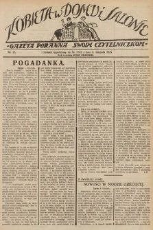 Kobieta w Domu i Salonie : Gazeta Poranna swoim czytelniczkom. 1925, nr 25